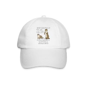HAUPTSACHE OTTER MÖGEN MICH - Baseballkappe - Weiß/Weiß - Vorne