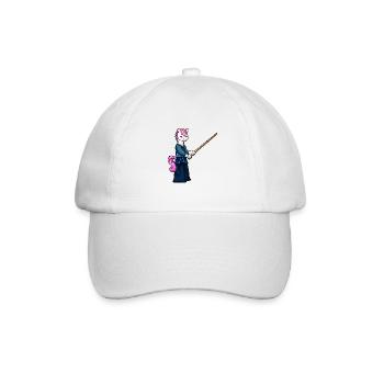 Cartoon Unicorn Doing Kendo - Baseball Cap - white/white - Front