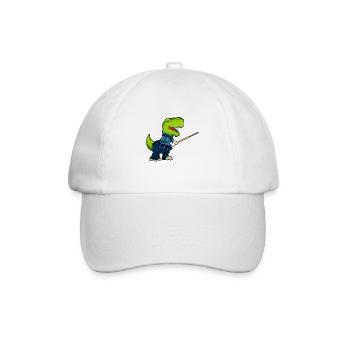Cartoon TREX macht Kendo - Baseballkappe - Weiß/Weiß - Vorne