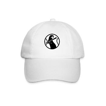 Otter Baseball Silhouette - Baseball Cap - white/white - Front