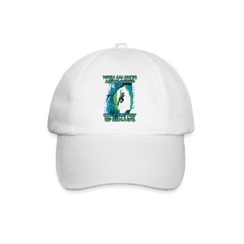 Toprope climbing mountain sports for toprope - Baseball Cap - white/white - Front
