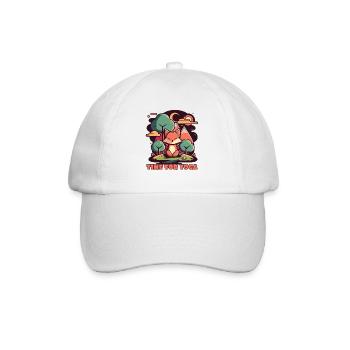 Time for yoga with a cute fox - Baseball Cap - white/white - Front
