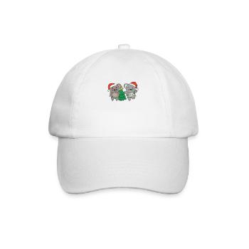 Souris, Noël, Hiver, Animaux, Souris - Casquette classique - blanc/blanc - Devant