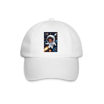 Weltraumkind mit Astronautenanzug - Baseballkappe - Weiß/Weiß - Vorne