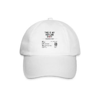 Vacation Travel Quote - This Is My Airplane - Baseball Cap - white/white - Front