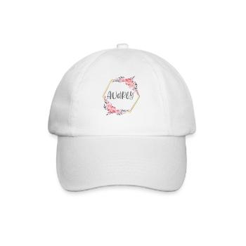 Audrey fille prénom cadeau de bébé - Casquette classique - blanc/blanc - Devant