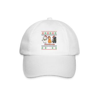 Miaous, Noël, Père Noël, Chats Rétro, Noël moche - Casquette classique - blanc/blanc - Devant