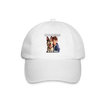 My best friend is my dog - Boy 2 - Baseball Cap - white/white - Front