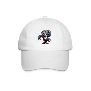 Gorilla with sunglasses - Baseball Cap - white/white - Front