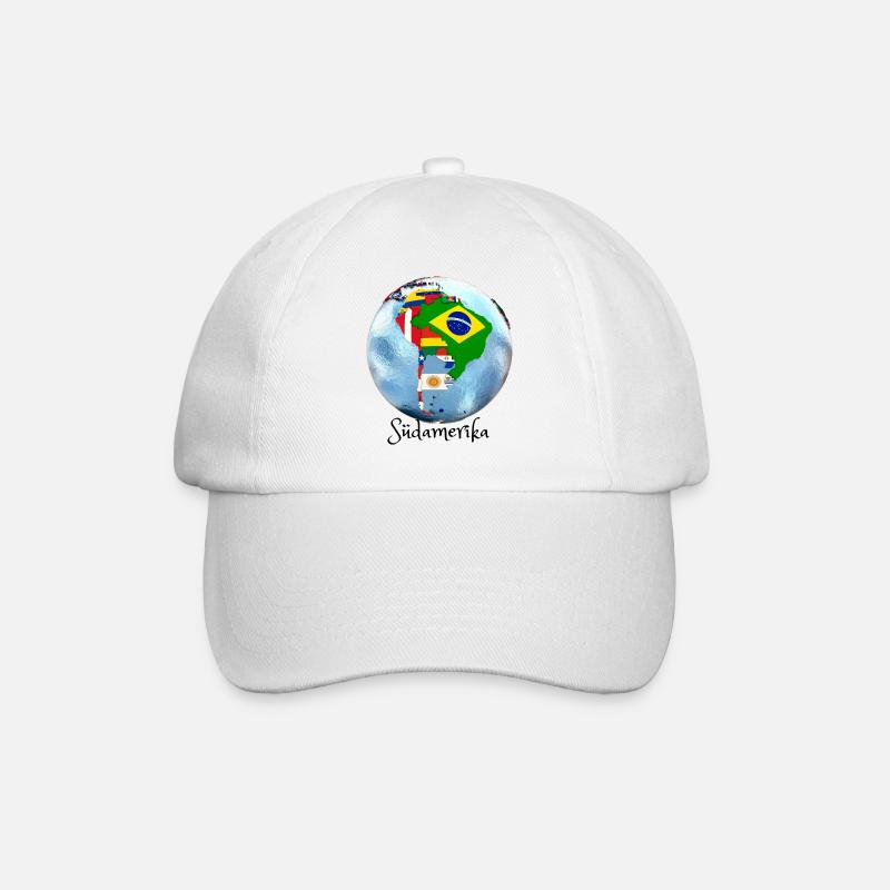 Ich liebe Südamerika / Lateinamerika - Baseballkappe - Weiß/Weiß
