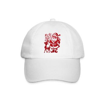 Xmas christmas Santa Claus naughty holidays winter - Baseball Cap - white/white - Front