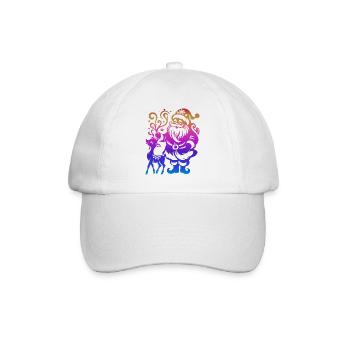 Xmas christmas santa clau naughty holidays winter - Baseball Cap - white/white - Front