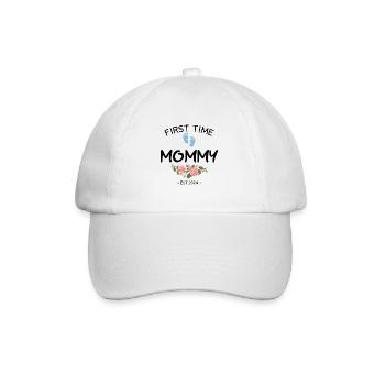 First time Great Aunt 2024 New Baby For Auntie To - Baseball Cap - white/white - Front