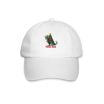 Tree-Rex lustiger Dinosaurier Wortspiel T-Rex - Baseballkappe - Weiß/Weiß - Vorne