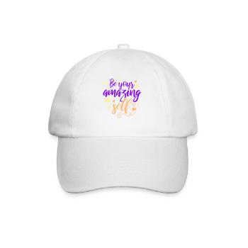 Soyez vous-même ! Confiance en soi, pensée positive, motivation - Casquette classique - blanc/blanc - Devant