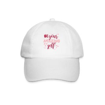 Be you! Self-confidence, positive thinking, motivation - Baseball Cap - white/white - Front