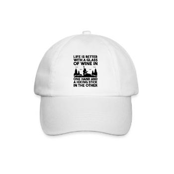Hiking Nature Mountaineering Trekking Outdoor Hike - Baseball Cap - white/white - Front
