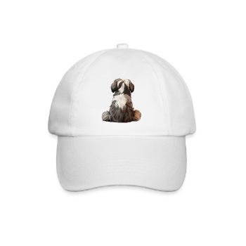 Shih Tzu - Baseballkappe - Weiß/Weiß - Vorne
