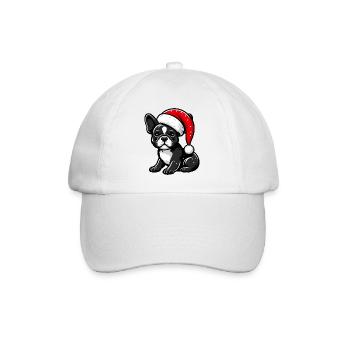 French Bulldog Merry Christmas - Baseball Cap - white/white - Front