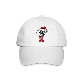Weihnachten Glühwein Elf: Wichtelgeschenke - Baseballkappe - Weiß/Weiß - Vorne