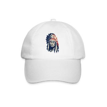 Indian Feather Headdress Native Spirit - Baseball Cap - white/white - Front
