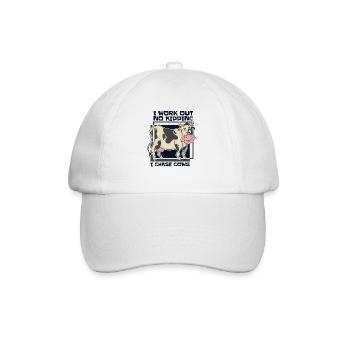 Je m’entraîne sans blague, je chasse les vaches, agriculteur biologique, agriculteur - Casquette classique - blanc/blanc - Devant