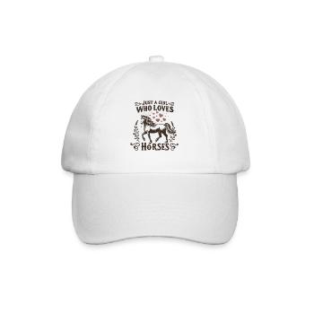 Cadeau d’amant de cheval juste une fille qui aime les chevaux - Casquette classique - blanc/blanc - Devant
