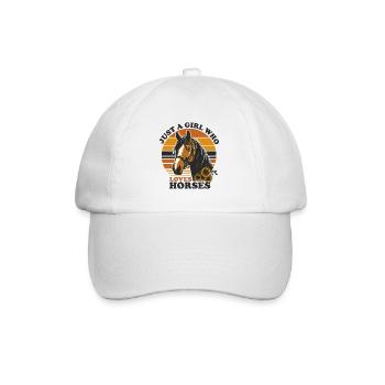Cadeau d’amant de cheval juste une fille qui aime les chevaux - Casquette classique - blanc/blanc - Devant