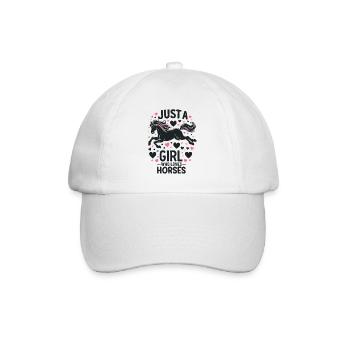 Cadeau d’amant de cheval juste une fille qui aime les chevaux - Casquette classique - blanc/blanc - Devant