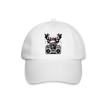 Retro Weihnachten Rentier Weihnachtsmütze - Baseballkappe - Weiß/Weiß - Vorne