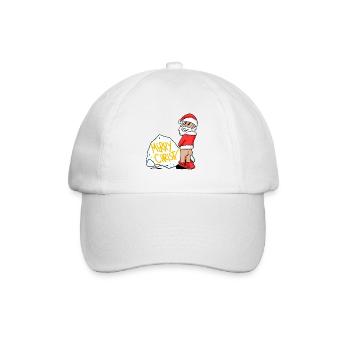 Weihnachtsmann lustig - Baseballkappe - Weiß/Weiß - Vorne