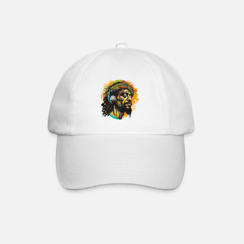 Reggae Man, Musique Reggae, Reggae Feeling, Reggae, - Casquette classique - blanc/blanc