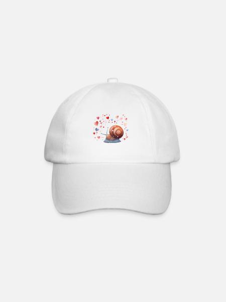 Escargot Trail of Hearts Saint-Valentin Slow Steady - Casquette classique - blanc/blanc