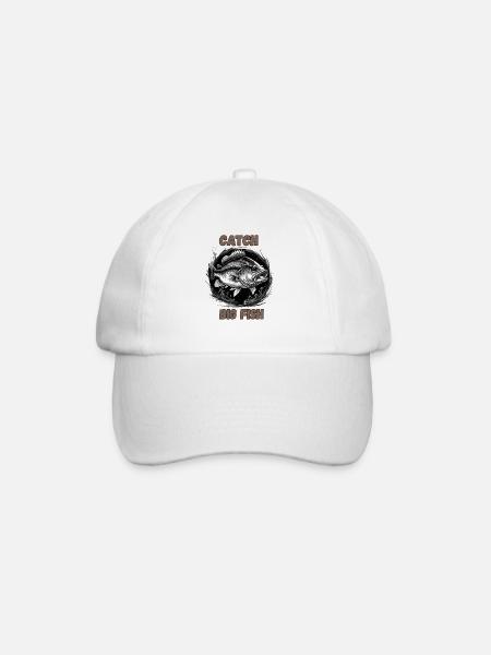 Große Fische fangen - Baseballkappe - Weiß/Weiß