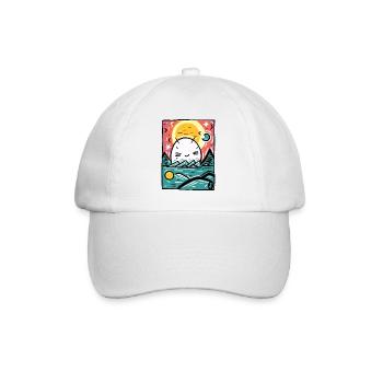 Cute creature hiding in nature - Baseball Cap - white/white - Front