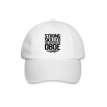 Oboe Player Oboe Basoonist Marching Band Instrumen - Baseball Cap - white/white - Front