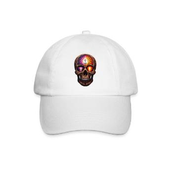 Dawn of Hope Totenkopf Shirt Rettungsleine und Solidarität - Baseballkappe - Weiß/Weiß - Vorne