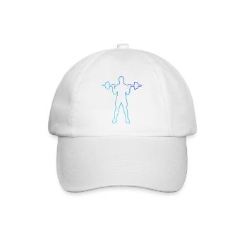 Weightlifting, Fitness, Strength Training, Cardio - Baseball Cap - white/white - Front