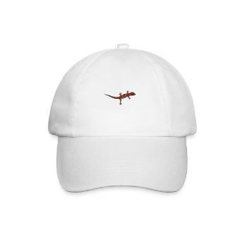 Drawing - Bow-fingered gecko - Baseball Cap - white/white - Front