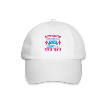 Schwester Level Complete Werdende Tante Loading - Baseballkappe - Weiß/Weiß - Vorne