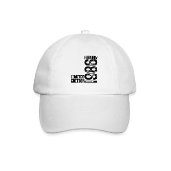Cadeau Anniversaire Février 1986. February 1986. - Casquette classique - blanc/blanc - Devant