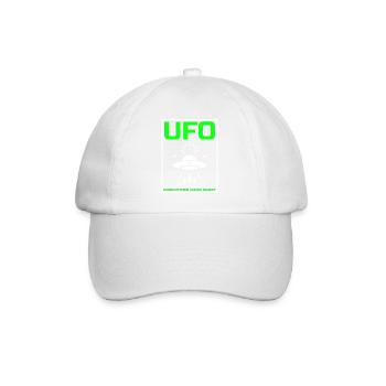 Alien, UFO, UAP, Space, Weltraum Flugobjekt - Baseballkappe - Weiß/Weiß - Vorne