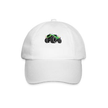 Colorful Monster Truck Artwork Gift - Baseball Cap - white/white - Front