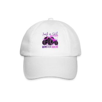 Mädchen Power Monster Truck Flair - Baseballkappe - Weiß/Weiß - Vorne