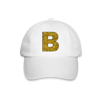Lettre B Or - Casquette classique - blanc/blanc - Devant