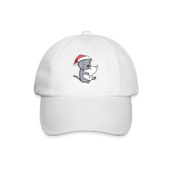 Chat Mignon Korat Chat Fatigué Noël - Casquette classique - blanc/blanc - Devant