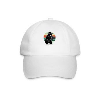 Ours, Photographe de paysage, Photographe de nature - Casquette classique - blanc/blanc - Devant