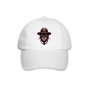 Panthère avec chapeau - Casquette classique - blanc/blanc - Devant