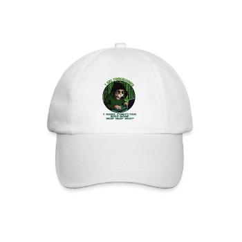 Ich bin Programmierer, grün, Programmierkatze - Baseballkappe - Weiß/Weiß - Vorne
