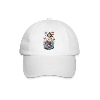 Anime Ocean Koi Fantasy Conception esthétique - Casquette classique - blanc/blanc - Devant